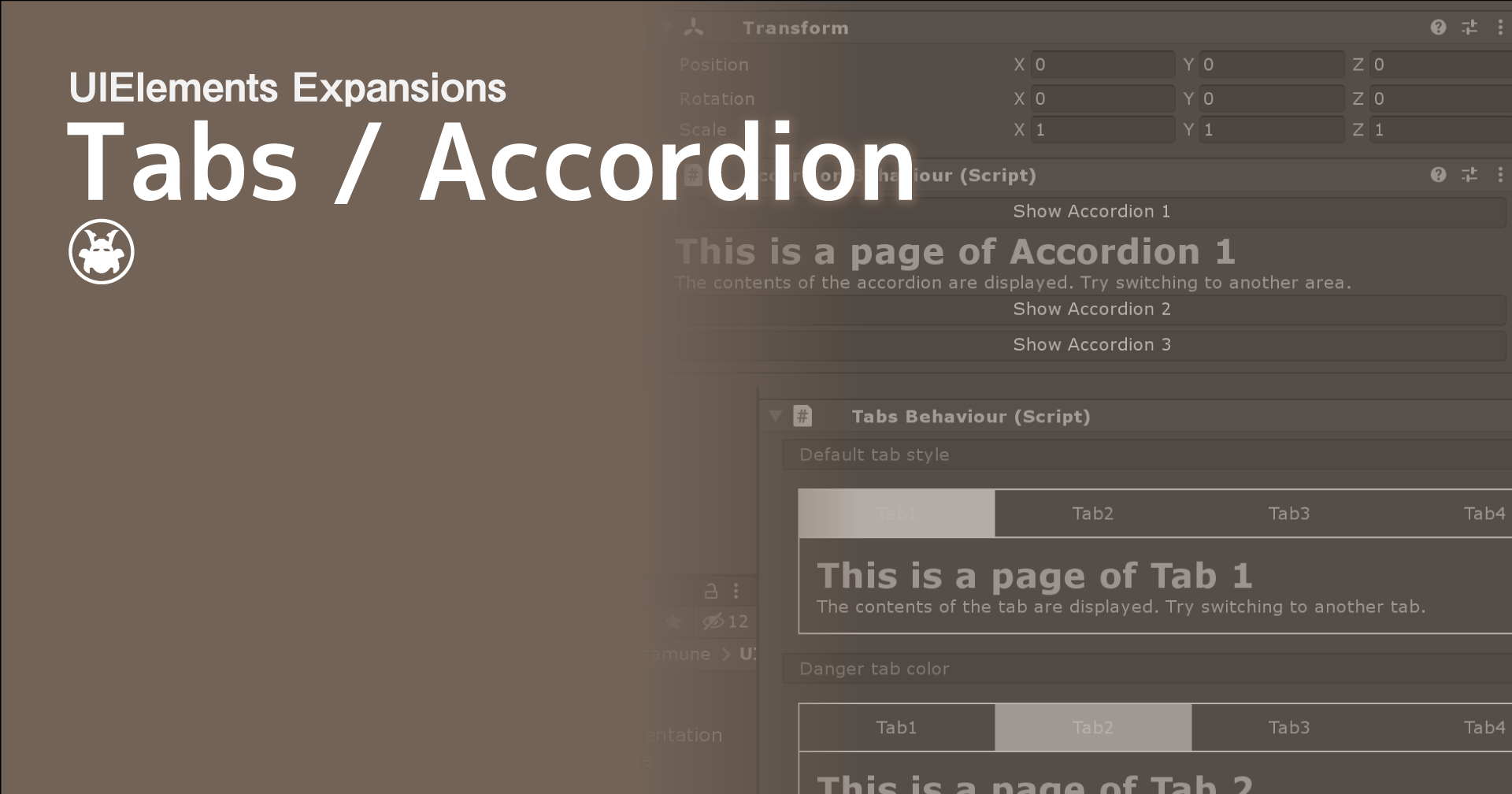 【Unity】UIElements Expansions: Tabs / Accordion